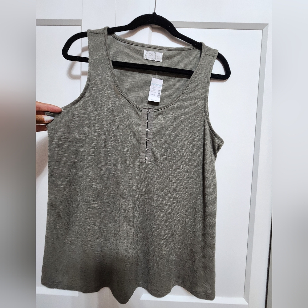 Maurices Women's Sleeveless Olive Green Top